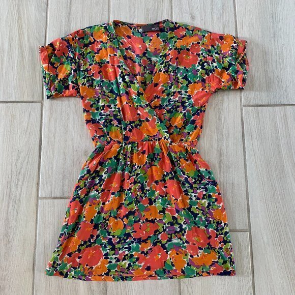 Myne Floral Print Silk Dress - Picture 1 of 7
